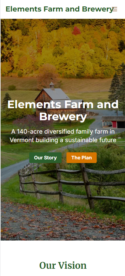 Elements Farm Website